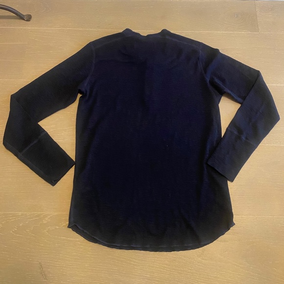 WINGS & HORNS navy henley, size M - Picture 9 of 9